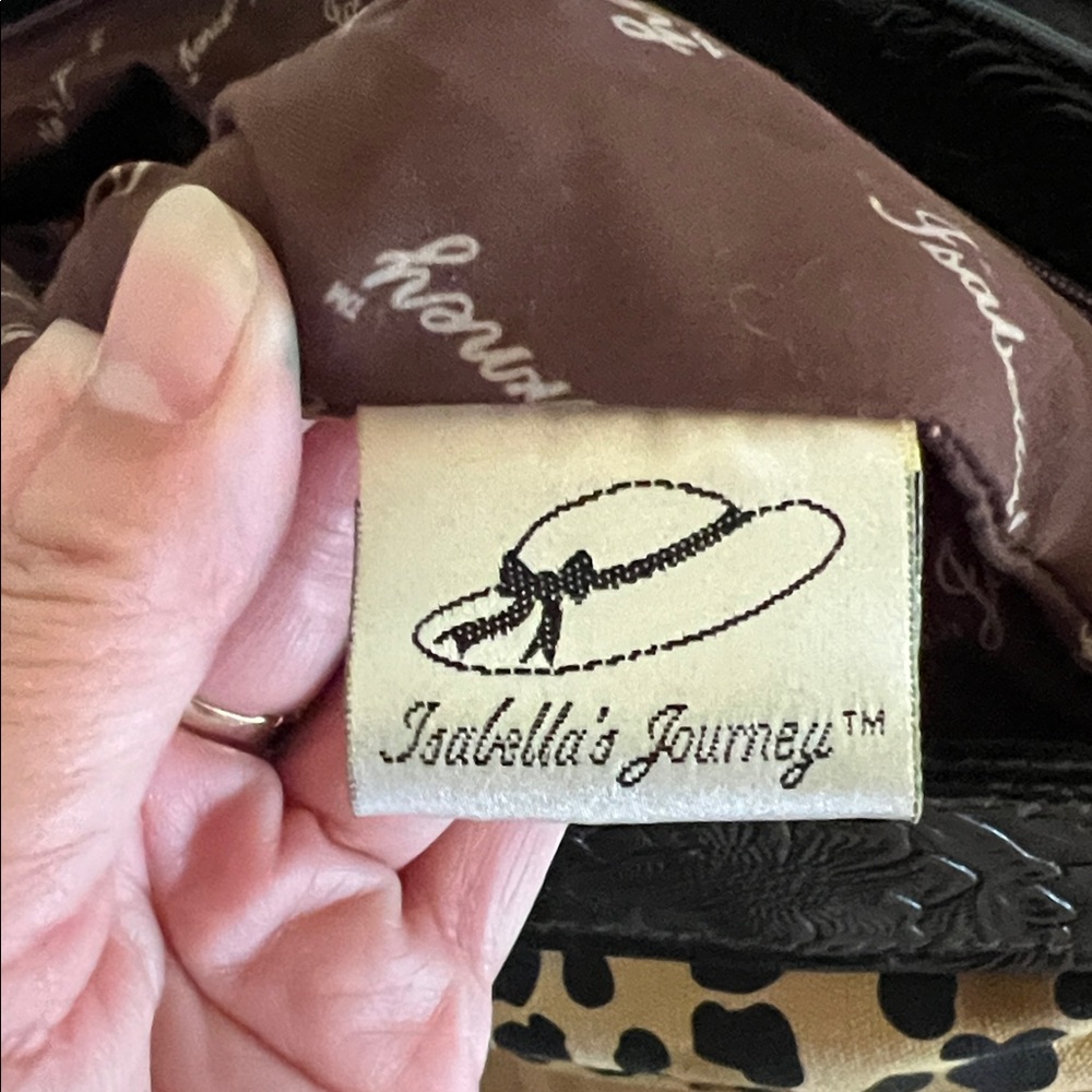 #1029+ Leopard Print Tote Bag with Black Accents - Picture 3 of 10